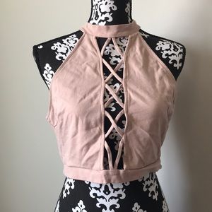 Charlotte Russe cut-out crop top